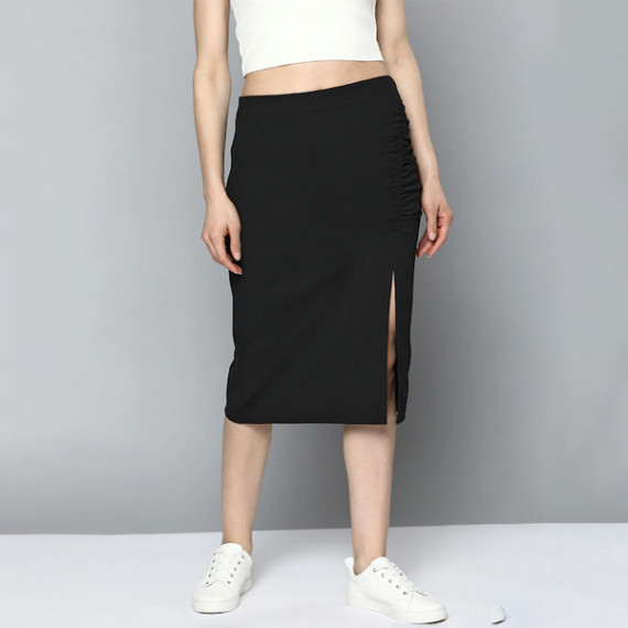 https://shop-ally.in/vi/products/women-black-pure-cotton-solid-ruched-straight-skirt