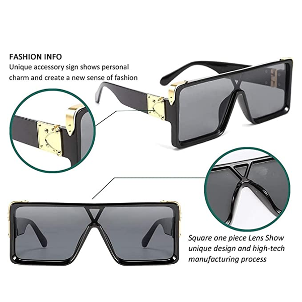 Men Sunglasses Designer Oversized Shades Fashion Hip Hop Retro Square Model  NEW | eBay