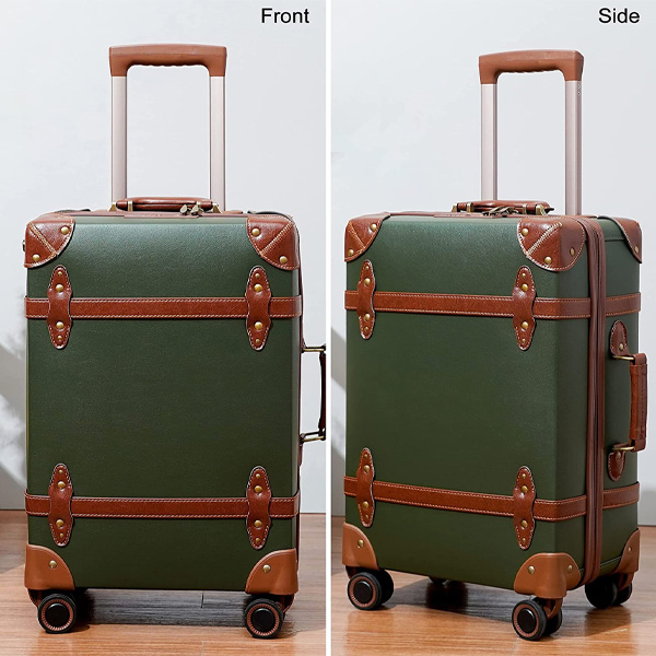 Vintage Leather Suitcase (Set of 3)